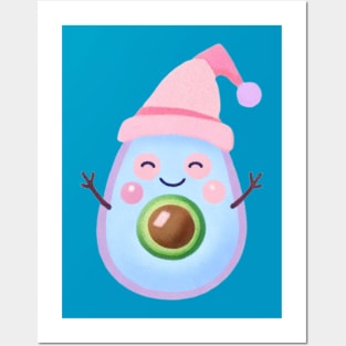 snowman avocado Posters and Art